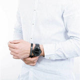 Buy Shop Armani Exchange Hampton Black Dial Black Steel Strap Watch For Men - AX7101 USA Online