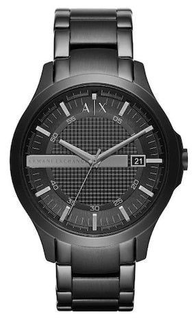 Buy Shop Armani Exchange Hampton Black Dial Black Steel Strap Watch For Men - AX7101 USA Online