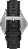 Buy Shop Armani Exchange Hampton Chronograph Black Dial Black Leather Strap Watch For Men - AX2101 USA Online