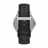 Buy Shop Armani Exchange Hampton Chronograph Black Dial Black Leather Strap Watch For Men - AX2101 USA Online