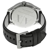 Buy Shop Armani Exchange Hampton Chronograph Black Dial Black Leather Strap Watch For Men - AX2101 USA Online