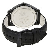 Buy Shop Armani Exchange Hampton Chronograph Black Dial Black Leather Strap Watch For Men - AX2400 USA Online