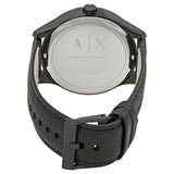 Buy Shop Armani Exchange Hampton Chronograph Black Dial Black Leather Strap Watch For Men - AX2400 USA Online