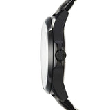 Buy Shop Armani Exchange Hampton Chronograph Black Dial Black Leather Strap Watch For Men - AX2400 USA Online