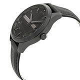 Buy Shop Armani Exchange Hampton Chronograph Black Dial Black Leather Strap Watch For Men - AX2400 USA Online