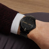 Buy Shop Armani Exchange Hampton Chronograph Black Dial Black Steel Strap Watch For Men - AX2104 USA Online