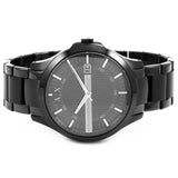 Buy Shop Armani Exchange Hampton Chronograph Black Dial Black Steel Strap Watch For Men - AX2104 USA Online