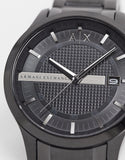 Buy Shop Armani Exchange Hampton Chronograph Black Dial Black Steel Strap Watch For Men - AX2104 USA Online