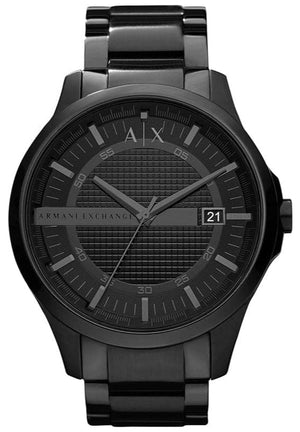 Buy Shop Armani Exchange Hampton Chronograph Black Dial Black Steel Strap Watch For Men - AX2104 USA Online