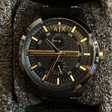 Buy Shop Armani Exchange Hampton Chronograph Black Dial Black Steel Strap Watch For Men - AX2121 USA Online