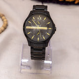 Buy Shop Armani Exchange Hampton Chronograph Black Dial Black Steel Strap Watch For Men - AX2121 USA Online