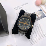 Buy Shop Armani Exchange Hampton Chronograph Black Dial Black Steel Strap Watch For Men - AX2121 USA Online