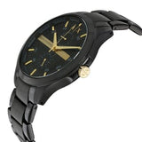 Buy Shop Armani Exchange Hampton Chronograph Black Dial Black Steel Strap Watch For Men - AX2121 USA Online