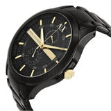 Buy Shop Armani Exchange Hampton Chronograph Black Dial Black Steel Strap Watch For Men - AX2121 USA Online