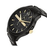 Buy Shop Armani Exchange Hampton Chronograph Black Dial Black Steel Strap Watch For Men - AX2121 USA Online
