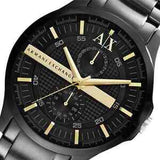 Buy Shop Armani Exchange Hampton Chronograph Black Dial Black Steel Strap Watch For Men - AX2121 USA Online