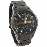 Buy Shop Armani Exchange Hampton Chronograph Black Dial Black Steel Strap Watch For Men - AX2121 USA Online