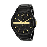Buy Shop Armani Exchange Hampton Chronograph Black Dial Black Steel Strap Watch For Men - AX2121 USA Online