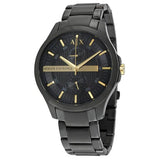 Buy Shop Armani Exchange Hampton Chronograph Black Dial Black Steel Strap Watch For Men - AX2121 USA Online