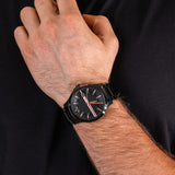 Buy Shop Armani Exchange Hampton Chronograph Black Dial Black Steel Strap Watch For Men - AX2150 USA Online