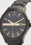 Buy Shop Armani Exchange Hampton Chronograph Black Dial Black Steel Strap Watch For Men - AX2150 USA Online