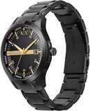 Buy Shop Armani Exchange Hampton Chronograph Black Dial Black Steel Strap Watch For Men - AX2150 USA Online