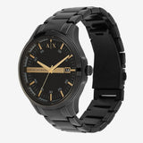Buy Shop Armani Exchange Hampton Chronograph Black Dial Black Steel Strap Watch For Men - AX2150 USA Online