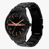 Buy Shop Armani Exchange Hampton Chronograph Black Dial Black Steel Strap Watch For Men - AX2150 USA Online