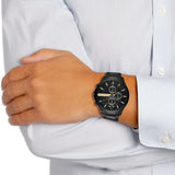Buy Shop Armani Exchange Hampton Chronograph Black Dial Black Steel Strap Watch For Men - AX2164 USA Online