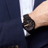 Buy Shop Armani Exchange Hampton Chronograph Black Dial Black Steel Strap Watch For Men - AX2164 USA Online