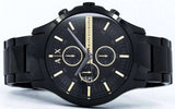 Buy Shop Armani Exchange Hampton Chronograph Black Dial Black Steel Strap Watch For Men - AX2164 USA Online