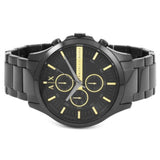 Buy Shop Armani Exchange Hampton Chronograph Black Dial Black Steel Strap Watch For Men - AX2164 USA Online