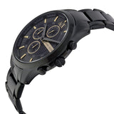Buy Shop Armani Exchange Hampton Chronograph Black Dial Black Steel Strap Watch For Men - AX2164 USA Online