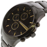 Buy Shop Armani Exchange Hampton Chronograph Black Dial Black Steel Strap Watch For Men - AX2164 USA Online