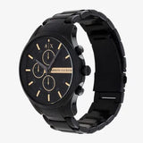 Buy Shop Armani Exchange Hampton Chronograph Black Dial Black Steel Strap Watch For Men - AX2164 USA Online