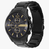 Buy Shop Armani Exchange Hampton Chronograph Black Dial Black Steel Strap Watch For Men - AX2164 USA Online