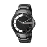 Buy Shop Armani Exchange Hampton Chronograph Black Dial Black Steel Strap Watch For Men - AX2189 USA Online