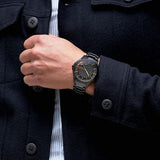 Buy Shop Armani Exchange Hampton Chronograph Black Dial Black Steel Strap Watch For Men - AX2192 USA Online