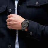 Buy Shop Armani Exchange Hampton Chronograph Black Dial Black Steel Strap Watch For Men - AX2192 USA Online