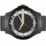 Buy Shop Armani Exchange Hampton Chronograph Black Dial Black Steel Strap Watch For Men - AX2192 USA Online