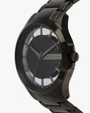 Buy Shop Armani Exchange Hampton Chronograph Black Dial Black Steel Strap Watch For Men - AX2192 USA Online