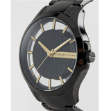 Buy Shop Armani Exchange Hampton Chronograph Black Dial Black Steel Strap Watch For Men - AX2192 USA Online