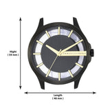 Buy Shop Armani Exchange Hampton Chronograph Black Dial Black Steel Strap Watch For Men - AX2192 USA Online