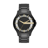 Buy Shop Armani Exchange Hampton Chronograph Black Dial Black Steel Strap Watch For Men - AX2192 USA Online