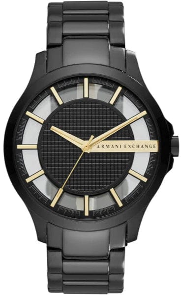 Buy Shop Armani Exchange Hampton Chronograph Black Dial Black Steel Strap Watch For Men - AX2192 USA Online