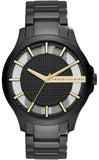 Buy Shop Armani Exchange Hampton Chronograph Black Dial Black Steel Strap Watch For Men - AX2192 USA Online