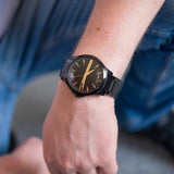 Buy Shop Armani Exchange Hampton Chronograph Black Dial Black Steel Strap Watch For Men - AX2413 USA Online