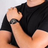 Buy Shop Armani Exchange Hampton Chronograph Black Dial Black Steel Strap Watch For Men - AX2413 USA Online