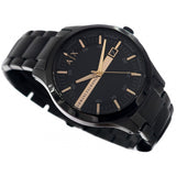 Buy Shop Armani Exchange Hampton Chronograph Black Dial Black Steel Strap Watch For Men - AX2413 USA Online