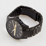 Buy Shop Armani Exchange Hampton Chronograph Black Dial Black Steel Strap Watch For Men - AX2413 USA Online